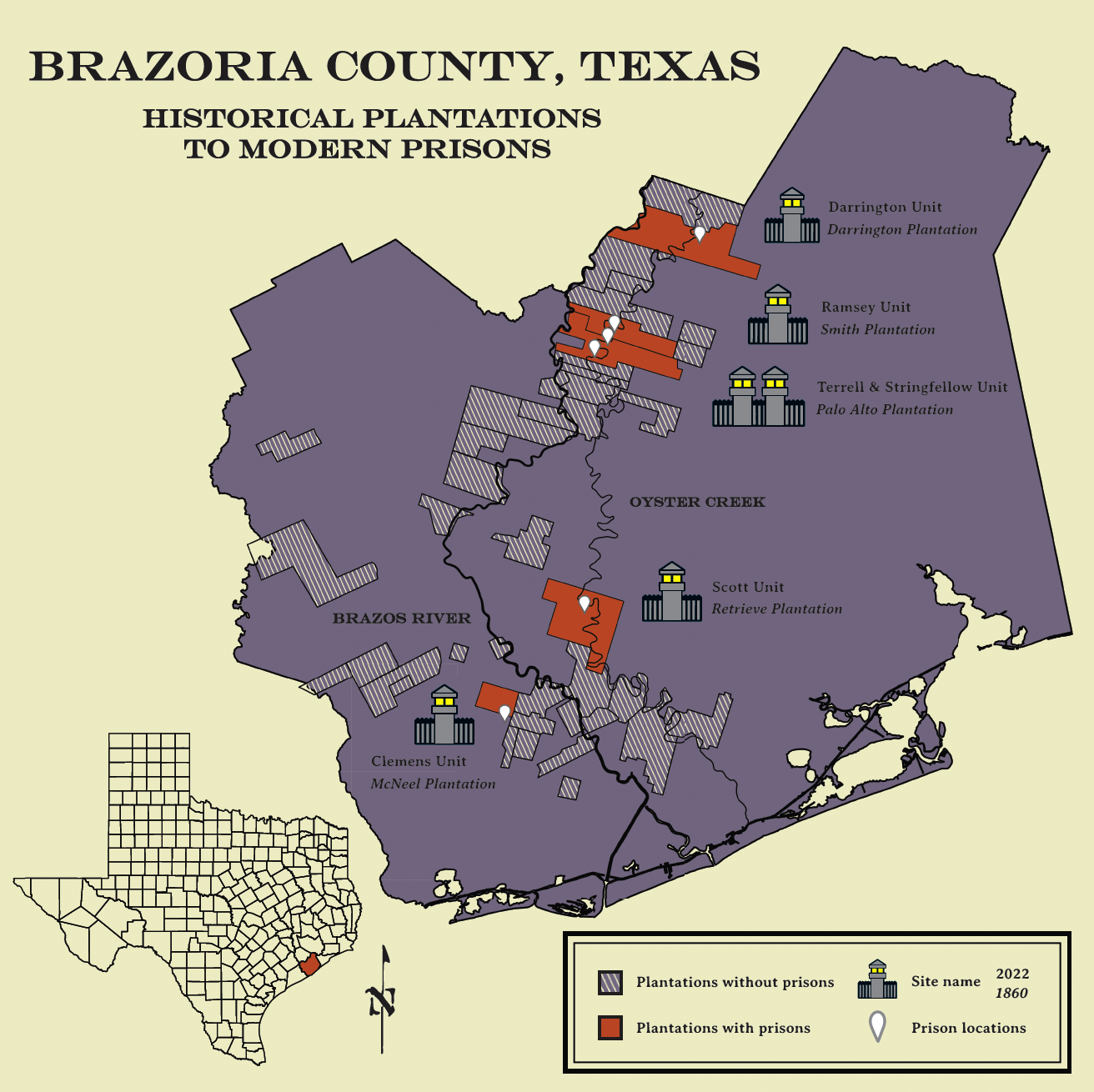 Brazoria County Map Thumbnail